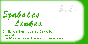 szabolcs linkes business card